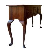 Vintage Gabberts Pine Console Table with Queen Anne Legs, 1992