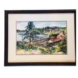 Framed Original Watercolor Artwork