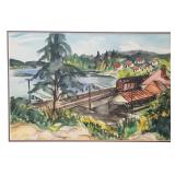 Framed Original Watercolor Artwork