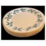 Large Christmas Dinnerware Lot with Plates, Cookie Jar, Tray, and Accessories