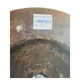 Vintage 58-Inch Floor Lamp with Black Base and Brown Velvet Shade