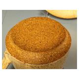 Artisan Pottery Pitcher and Bowl Set Signed Briscoe