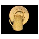 Artisan Pottery Pitcher and Bowl Set Signed Briscoe