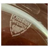 Orrefors Cities in Sweden Etched Crystal Bowl