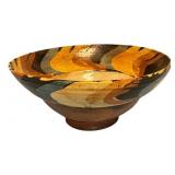 Artisan Handcrafted Pottery Bowl with Abstract Design