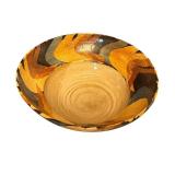 Artisan Handcrafted Pottery Bowl with Abstract Design