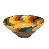 Artisan Handcrafted Pottery Bowl with Abstract Design