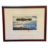 Framed Jim Meyer Signed Woodblock Print 
