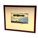 Framed Jim Meyer Signed Woodblock Print 