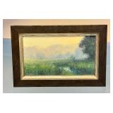 Joshua Cunningham Framed Oil Painting Dew and Dawn