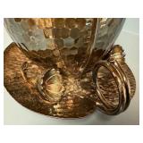 Antique Meriden Quadruple Plate Nut Bowl with Squirrel and Floral Motif