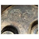 Antique Meriden Quadruple Plate Nut Bowl with Squirrel and Floral Motif