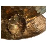 Antique Meriden Quadruple Plate Nut Bowl with Squirrel and Floral Motif