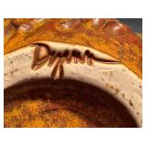 Artisan Pottery Collection with 3 Vessels and Patterned Tray