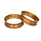 Set of 2 Antique Sterling Silver Napkin Rings