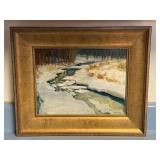 Framed Tom Foty Original Winter Landscape Oil Painting