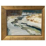 Framed Tom Foty Original Winter Landscape Oil Painting