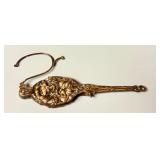 Antique Ornate Sterling-Style Eyeglass Holder with Floral Design