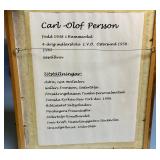 Carl-Olof Persson Original Oil on Board Swans in Landscape