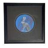 Framed Artwork by Abigail Anderson Featuring Hare Motif