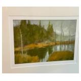 Framed Landscape Painting by Faith Lowell, Signed