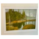 Framed Landscape Painting by Faith Lowell, Signed