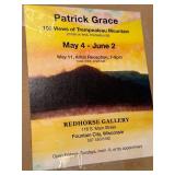 Framed Patrick Grace Artwork Depicting Trempealeau Mountain