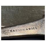 Set of 6 Antique Coin Silver Forks Matson & Hoes Monogrammed