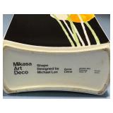 Vintage Mikasa Art Deco 8 inch Concave Vase by Michael Lax