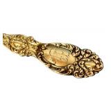 Set of 2 Antique Sterling Silver Gilt Spoons 1894 Monogrammed