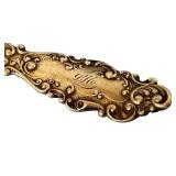 Set of 2 Antique Sterling Silver Gilt Spoons 1894 Monogrammed