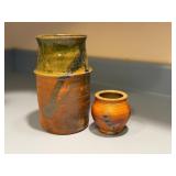 Featherstone Pottery Vase by Tom and Jeff Larkin and Small Jar