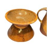 Assorted Artisan Pottery Collection with Bowls, Mugs, and Pitcher
