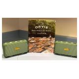 Orvis Small Stream Fly Fishing Book with 2 Fly Lure Cases