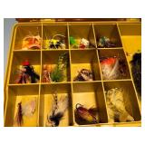 Plano Magnum Tackle Box with Assorted Fishing Flies and Lures