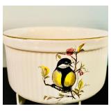 Collection of 4 Vintage Porcelain and Ceramic Serving Pieces Including Minton and Bird Motif