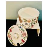 Collection of 4 Vintage Porcelain and Ceramic Serving Pieces Including Minton and Bird Motif