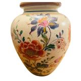 Pair of Ceramic Table Lamps with Floral Design