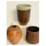 Set of 8 Studio Pottery Vases and Bowls, Abigail and Mary Anderson Pieces