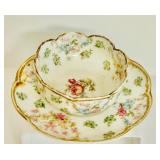 Haviland France Limoges Bowl and Underplate with Floral Pattern