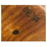 Vintage Carved Lidded Wood Vessel from India