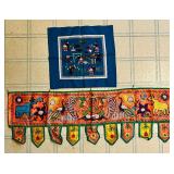 Two Vintage Ethnic Embroidered Textiles