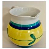 Kitchenware Collection with 2 Blue Glass Cups, Ceramic Mug, and Decorative Tile