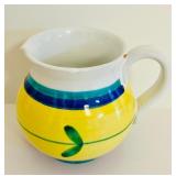 Kitchenware Collection with 2 Blue Glass Cups, Ceramic Mug, and Decorative Tile