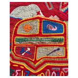 Framed Vintage Mexican Mola Textile Artwork