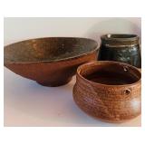 Collection of 7 Artisan Studio Pottery Bowls and Vases