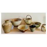 Collection of 7 Handmade Pottery Vessels