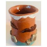 Three Artisan Crafted Pottery Pieces
