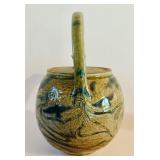 Artisan Pottery Teapot, Bowl, and Vase Set Including Mary Anderson Piece