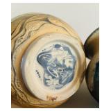 Artisan Pottery Teapot, Bowl, and Vase Set Including Mary Anderson Piece